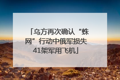 乌方再次确认“蛛网”行动中俄军损失41架军用飞机