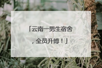 云南一男生宿舍，全员升博！