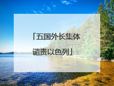 五国外长集体谴责以色列