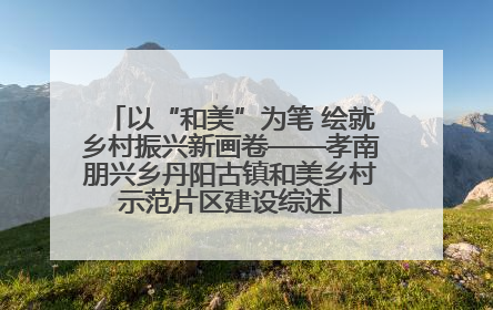 以“和美”为笔 绘就乡村振兴新画卷——孝南朋兴乡丹阳古镇和美乡村示范片区建设综述