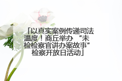 以真实案例传递司法温度！商丘举办 “未检检察官讲办案故事” 检察开放日活动