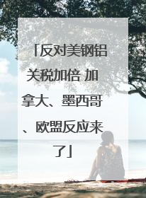 反对美钢铝关税加倍 加拿大、墨西哥、欧盟反应来了