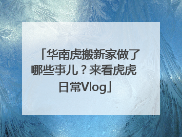 华南虎搬新家做了哪些事儿？来看虎虎日常Vlog