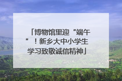 博物馆里迎“端午”！新乡大中小学生学习致敬诚信精神