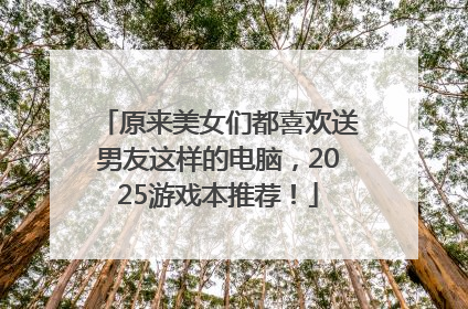 原来美女们都喜欢送男友这样的电脑，2025游戏本推荐！