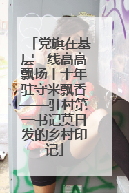 党旗在基层一线高高飘扬丨十年驻守米飘香——驻村第一书记莫日发的乡村印记