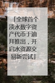 全球首个淡水数字资产代币于迪拜推出，开启水资源交易新尝试