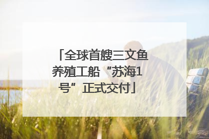 全球首艘三文鱼养殖工船“苏海1号”正式交付