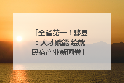 全省第一！黟县：人才赋能 绘就民宿产业新画卷