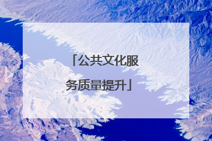 公共文化服务质量提升