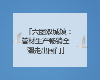 六团双城镇：管材生产畅销全疆走出国门