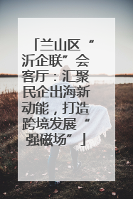 兰山区“沂企联”会客厅：汇聚民企出海新动能，打造跨境发展“强磁场”
