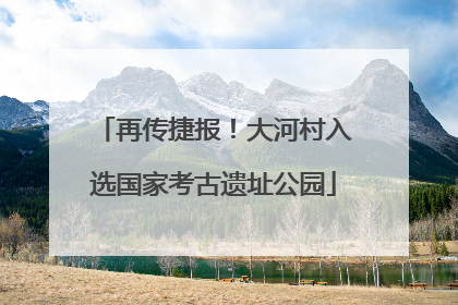再传捷报！大河村入选国家考古遗址公园
