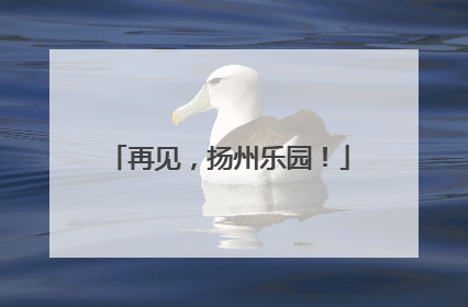 再见，扬州乐园！