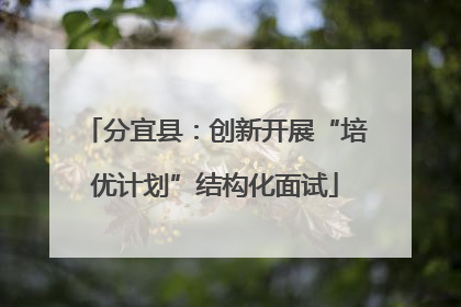 分宜县：创新开展“培优计划”结构化面试