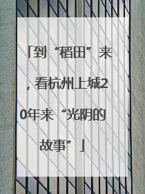 到“稻田”来，看杭州上城20年来“光阴的故事”