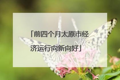 前四个月太原市经济运行向新向好