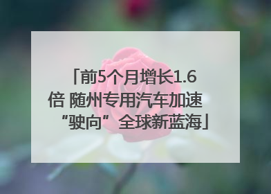 前5个月增长1.6倍 随州专用汽车加速“驶向”全球新蓝海