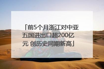 前5个月浙江对中亚五国进出口超200亿元 创历史同期新高