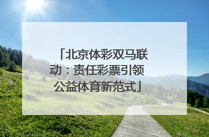 北京体彩双马联动：责任彩票引领公益体育新范式