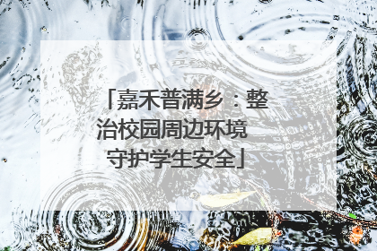 嘉禾普满乡：整治校园周边环境 守护学生安全
