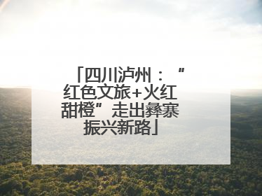 四川泸州：“红色文旅+火红甜橙”走出彝寨振兴新路