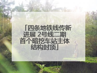 四条地铁线传新进展 2号线二期首个暗挖车站主体结构封顶
