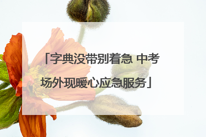 字典没带别着急 中考场外现暖心应急服务