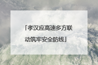 孝汉应高速多方联动筑牢安全防线