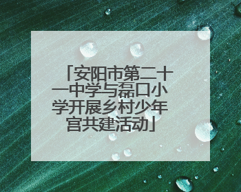 安阳市第二十一中学与磊口小学开展乡村少年宫共建活动