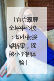 宜宾翠屏金坪中心校：幼小衔接架桥梁，探秘小学初体验