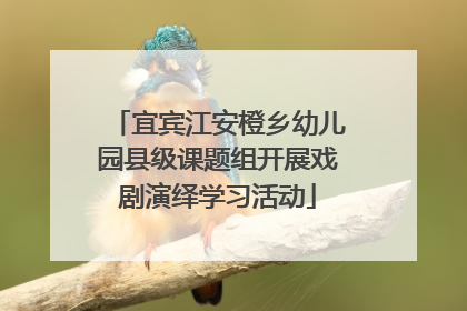 宜宾江安橙乡幼儿园县级课题组开展戏剧演绎学习活动