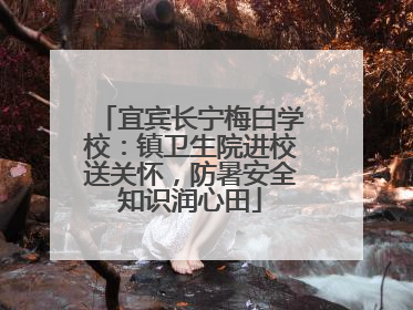 宜宾长宁梅白学校：镇卫生院进校送关怀，防暑安全知识润心田