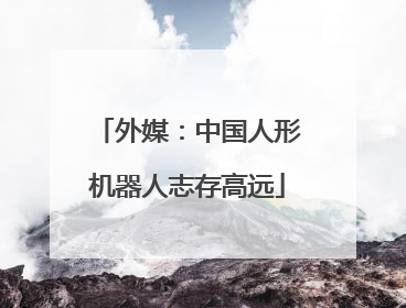 外媒：中国人形机器人志存高远