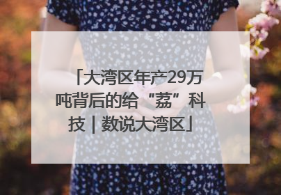 大湾区年产29万吨背后的给“荔”科技｜数说大湾区