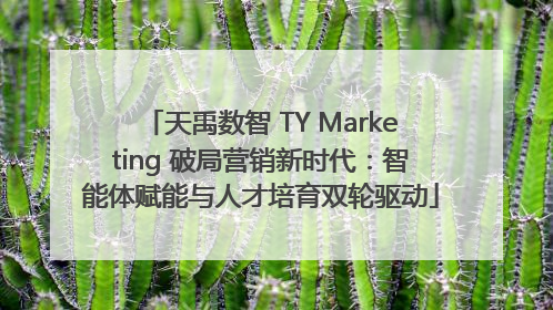 天禹数智 TY Marketing 破局营销新时代：智能体赋能与人才培育双轮驱动