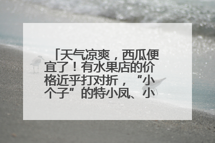 天气凉爽，西瓜便宜了！有水果店的价格近乎打对折，“小个子”的特小凤、小糖丸更好卖