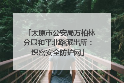太原市公安局万柏林分局和平北路派出所：织密安全防护网