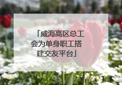威海高区总工会为单身职工搭建交友平台
