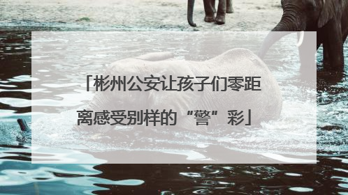 彬州公安让孩子们零距离感受别样的“警”彩