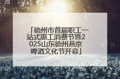 德州市首届职工一站式惠工消费节暨2025山东德州燕京啤酒文化节开幕