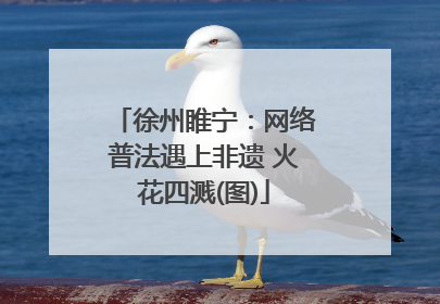 徐州睢宁：网络普法遇上非遗 火花四溅(图)