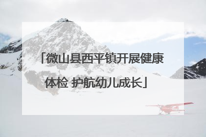 微山县西平镇开展健康体检 护航幼儿成长