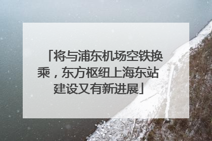 将与浦东机场空铁换乘，东方枢纽上海东站建设又有新进展