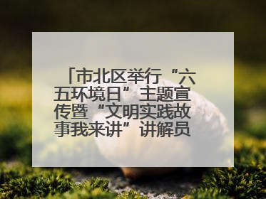 市北区举行“六五环境日”主题宣传暨“文明实践故事我来讲”讲解员大赛颁奖仪式