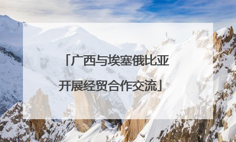 广西与埃塞俄比亚开展经贸合作交流