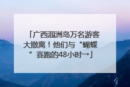 广西涠洲岛万名游客大撤离！他们与“蝴蝶”赛跑的48小时→