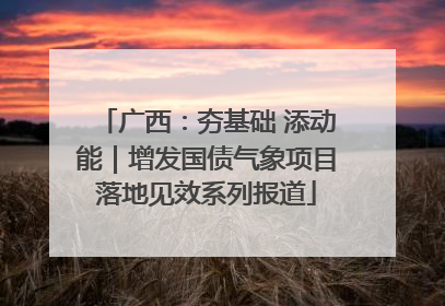 广西：夯基础 添动能｜增发国债气象项目落地见效系列报道