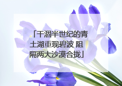 干涸半世纪的青土湖重现碧波 阻隔两大沙漠合拢