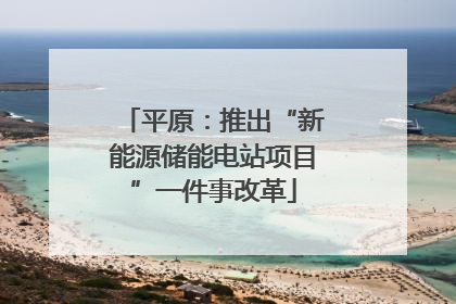 平原：推出“新能源储能电站项目”一件事改革